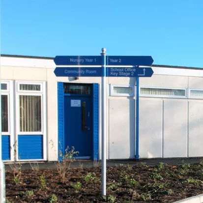 Silver Anodised Post with RAL Coloured Finger Panels